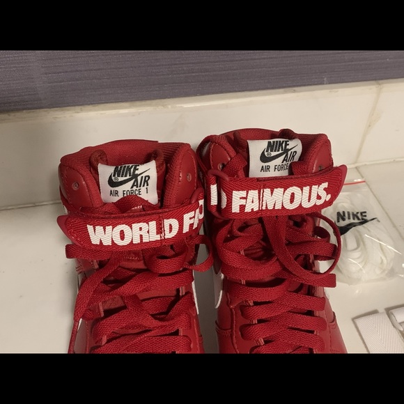 [Size M6] Nike Air Force 1 High SP x Supreme Red 2014 - Picture 2 of 13